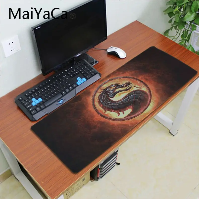 Резиновый коврик для мыши Maiyaca с логотипом mortal kombat настольная клавиатура в стиле