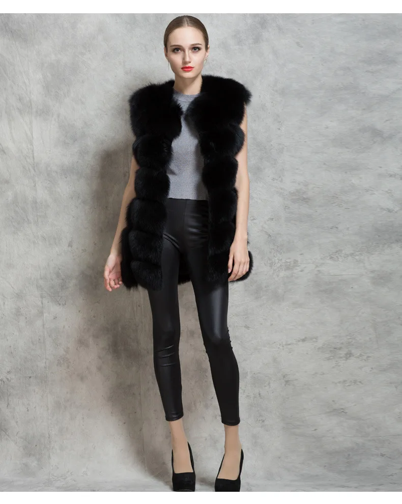 2018 winter Vest lady faux fox fur vest coat for women imitation hair Artificial women's mink female plus size | Женская одежда