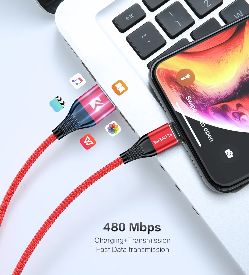 Магнитный usb-кабель FLOVEME для зарядки Micro Usb type C, Магнитный провод для быстрой зарядки, шнур 3a для iphone samsung Redmi Note 7 8, Microusb