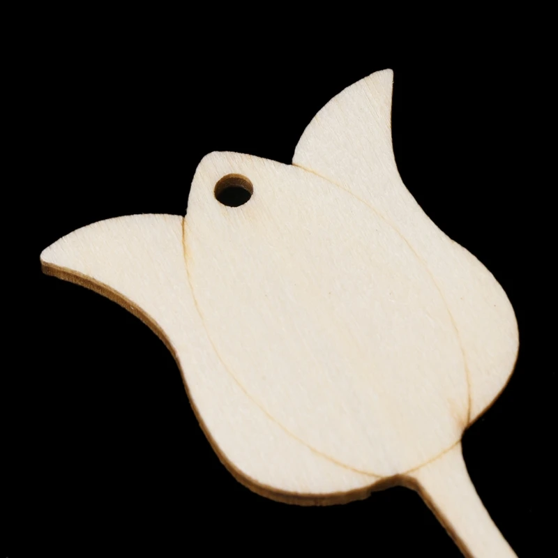 10pcs Tulip Wooden Easter Christmas Tree Hanging Decor Home Party Xmas Ornament | Дом и сад