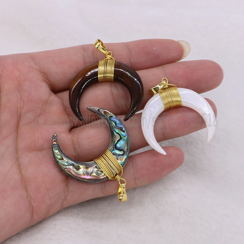 5 шт. подвеска бусина в виде крупного рогатого скота 1403|horn pendant|crescent pendantpendant for jewelry