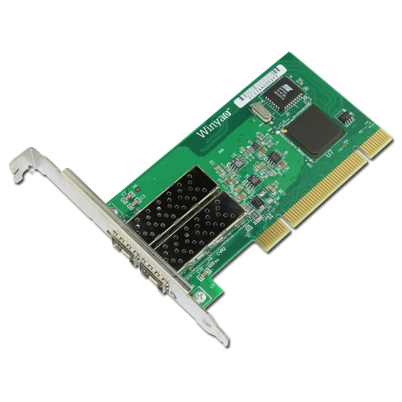 2 Порта SFP Gigabit Fiber Ethernet Адаптер PCI NIC Карты Чипсет 82546 ГБ | Компьютеры и офис