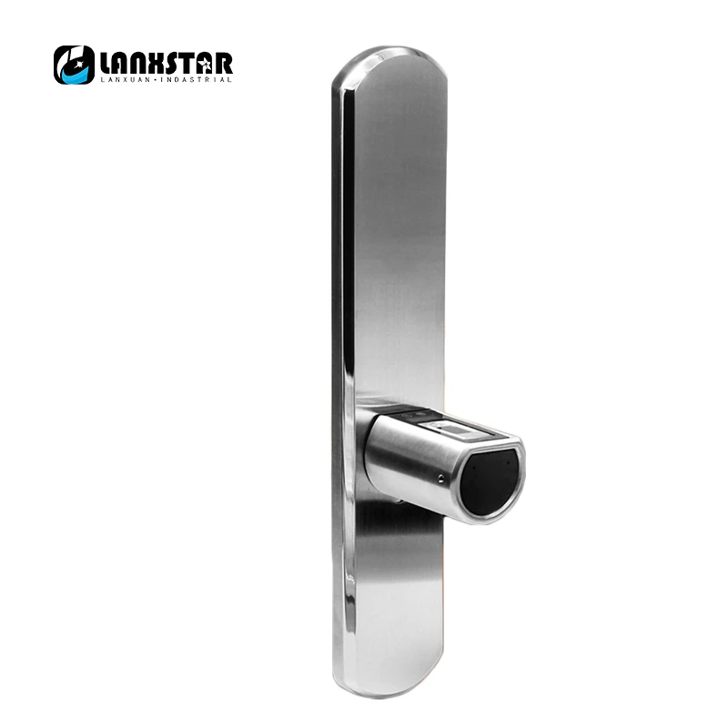Drawing Steel Color LANXSTAR Новая роскошная двойная система Интеллектуальный микро замок ядро IP44 Bluetooth блокировка отпечатков пальцев приложение электронный Умный Замок - Цвет: Drawing Steel Color