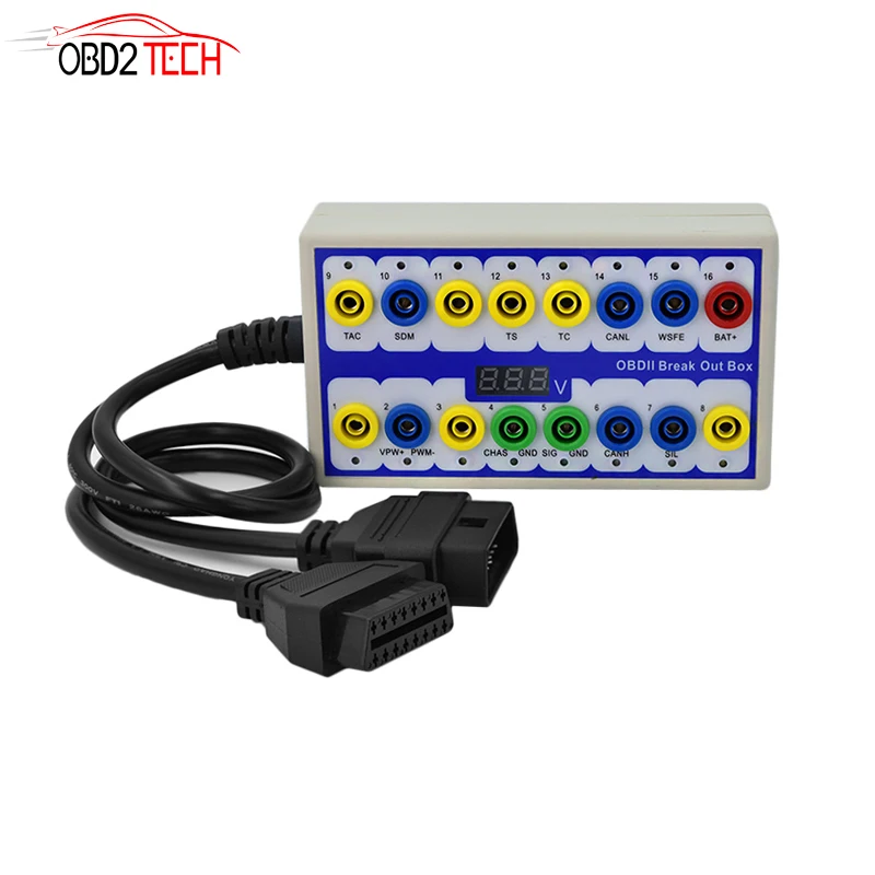 

Fast Shipping OBD2 Breakout Box OBD OBDII Break Out Box Car CAN Test Box Fault Diagnosis Scan Tool