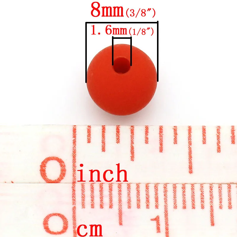Новинка 300 шт Акриловые Матовые красные круглые шарики разделительные бусины