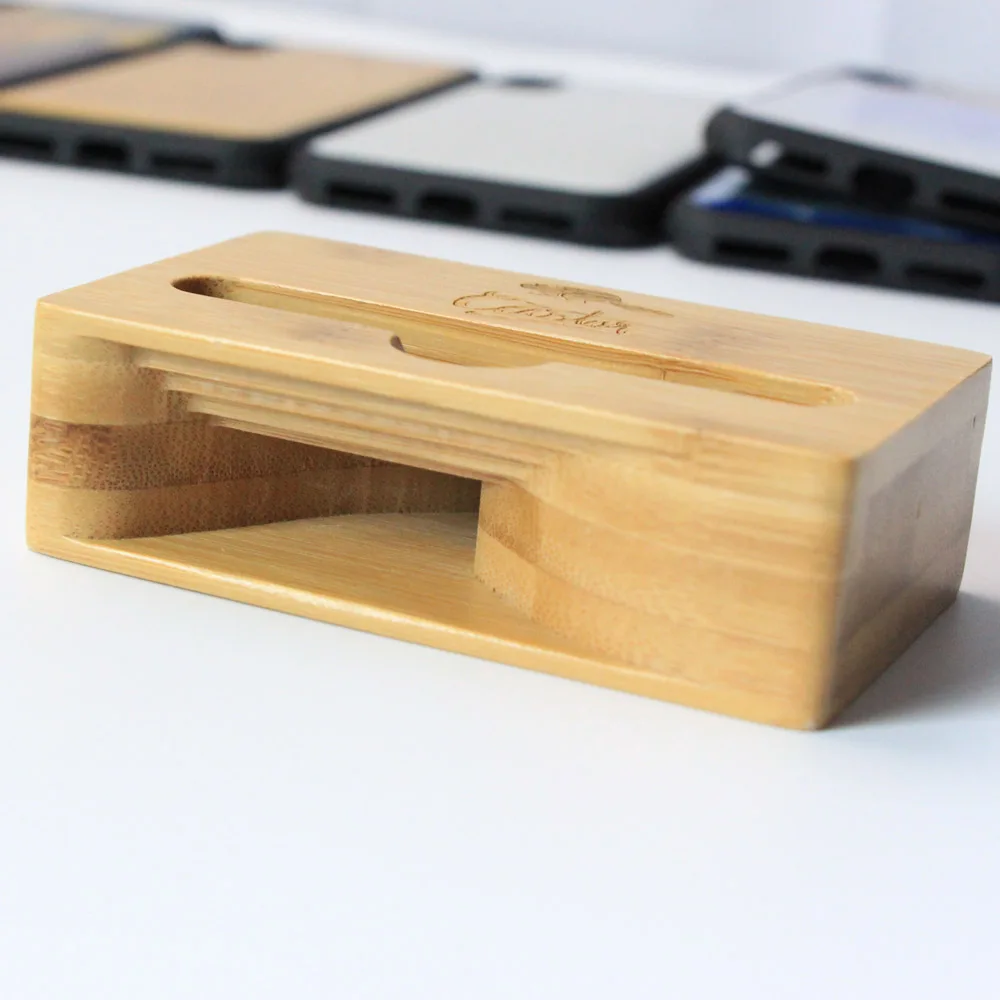 Универсальный деревянный бамбуковый держатель для мобильного телефона легкая