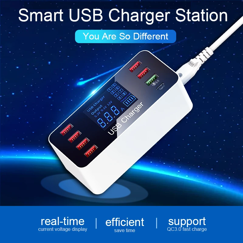 IHaitun usb зарядка несколько 8 портов C зарядное устройство концентратор 3 0