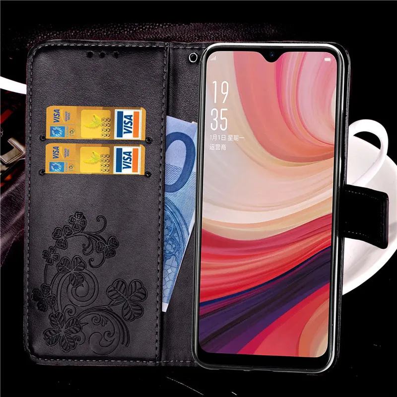 Чехол из искусственной кожи с защелкой для OPPO AX7, чехол для книги, кошелек, подставка для карт, чехол для телефона OPPO A3S A5S, AX5S, A5, A7, K1, чехол