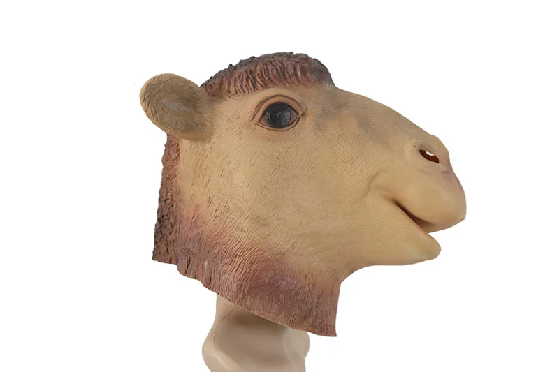 Camel 1 шт. маска для Хэллоуина, костюм для вечеринки, товары для косплея, динозавр, утка, попугай, маскарадная латексная маска, забавные игрушки - Цвет: Camel