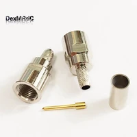 1pc fme male plug rf coax connector crimp rg58rg142rg400lmr195 cable straight nickelplated new wholesale