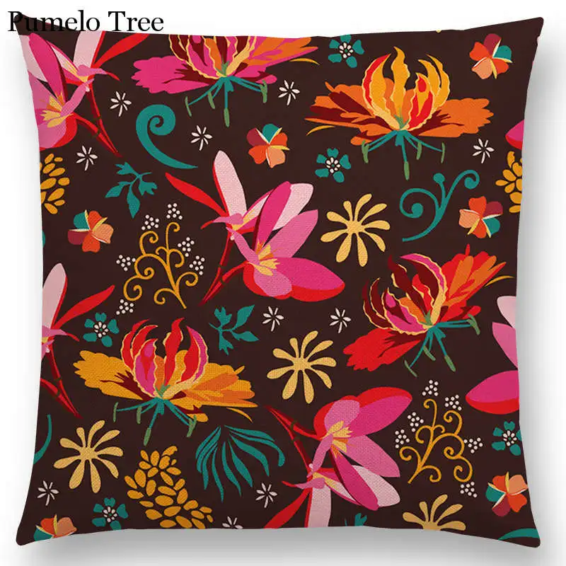 Великолепные Цветы круг цветочные изгибы абстрактный узор цветы Пейсли Бабочка