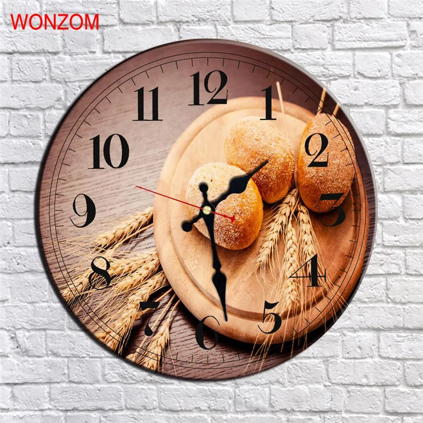 Wonzom Кофейные зерна современные большие настенные часы Тихая Гостиная Декор Saat украшения дома новые часы Reloj де сравнению подарок