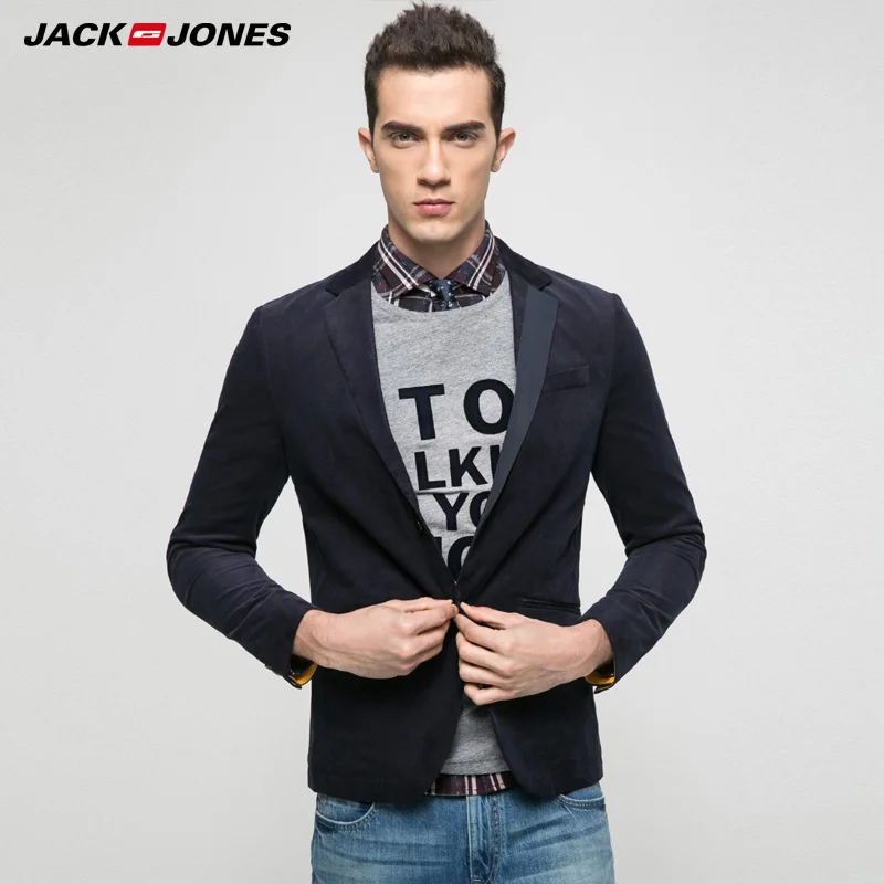 Jack Jones Бренд Новинка хлопок два пуговицы мужский костюм бизнесный костюм | 217108501
