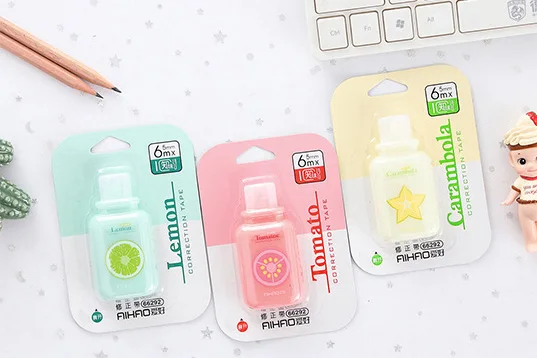 1 шт., мультяшная бутылка кавайи, Корректирующая лента для детей, подарок, канцелярские принадлежности, школьные корректирующие материалы, эсколаровые принадлежности, Utiles Escolares