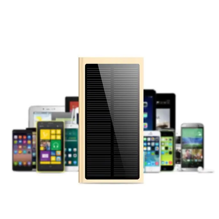 Внешний портативный 4000 мАч Солнечный внешний аккумулятор для Xiaomi iPhone 2 USB
