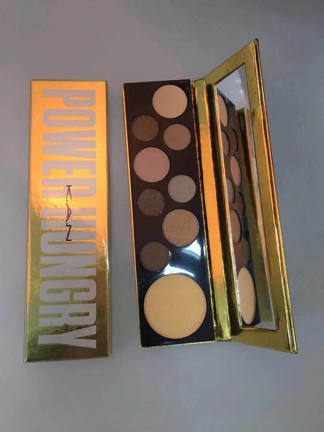 gold color 2 K.A.N бренд, 9 цветов, многофункциональная палитра теней для век, запеченные тени для век, макияж, блестящие тени для век, для оптовой продажи с фабрики - Цвет: gold color 2