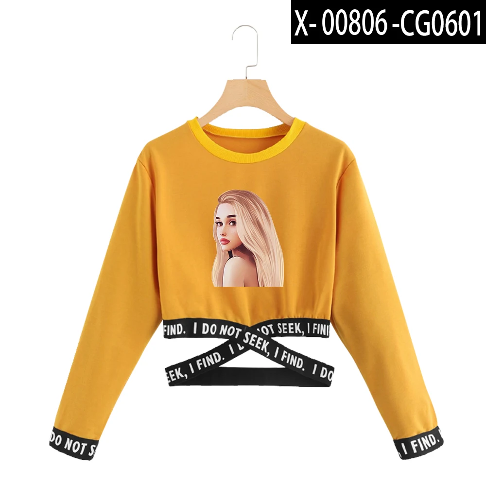 Yellow Сексуальный стильный billie Singer крутой kpop Свитшот летний Ariana Grande женский крутой shawn mendes модный уличная одежда - Цвет: Yellow