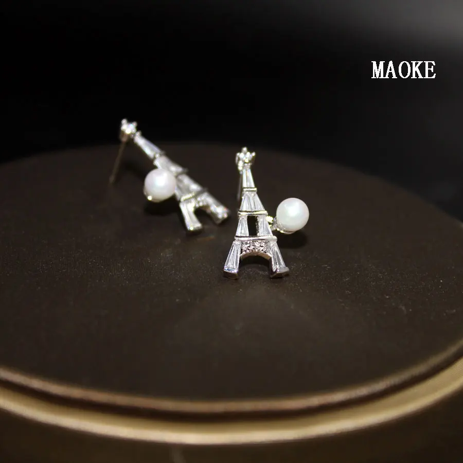 Акция классические серьги в японском и корейском стиле с бусинами виде поп-башни