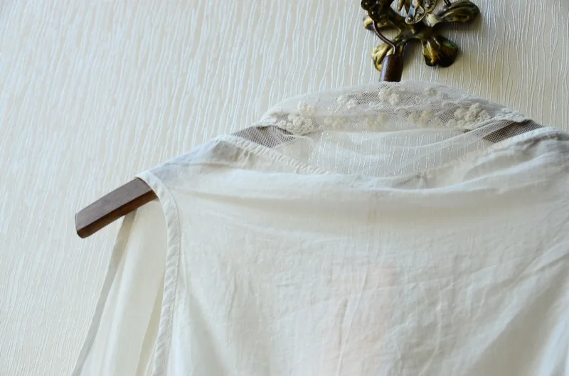 Женский Тонкий жилет летняя шаль волшебный белый из хлопка с кружевами в стиле