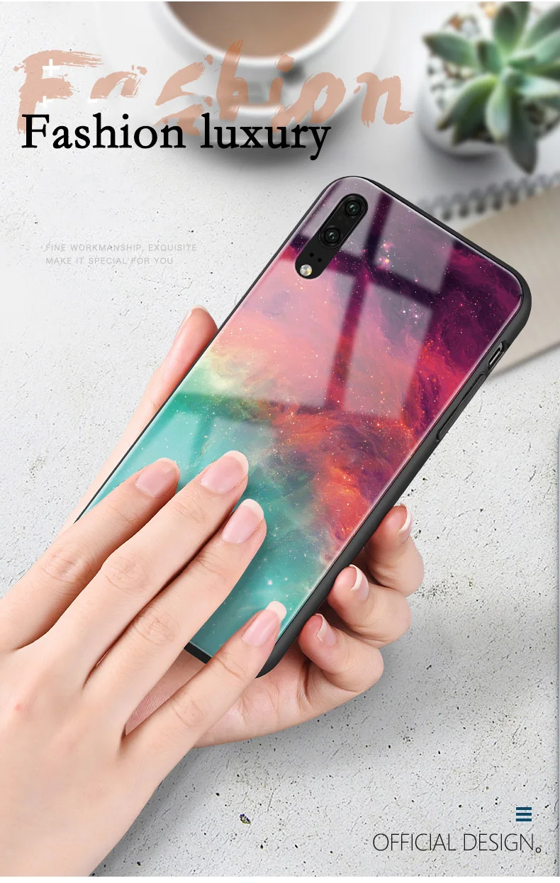 Красочный чехол из закаленного стекла для телефона для huawei P30 P10 P20 Lite Коврики 10 20 Pro Nova 2 2i 3 3i Honor 10 8 9 Lite 8X 7C чехол Coque