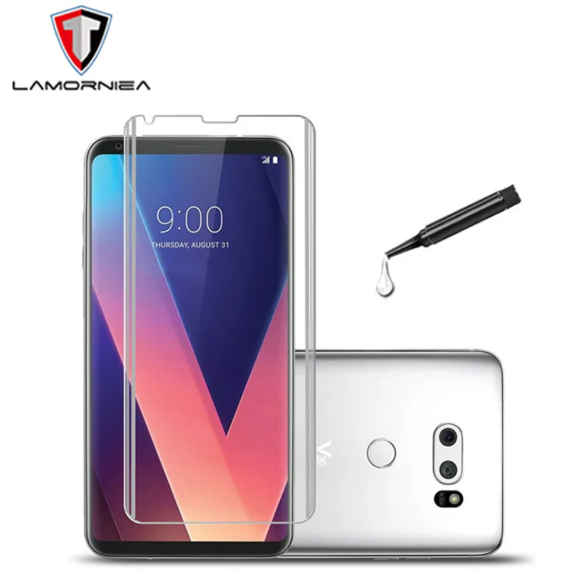 Закаленное УФ-стекло Lamorniea для LG V30 V40 V50 пленка с полным покрытием из жидкого