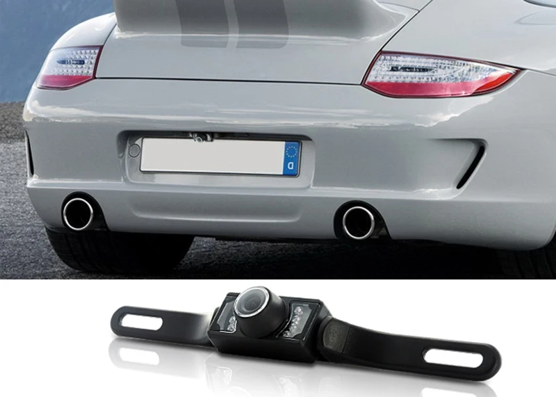 HD Screen 7 inch Car Remote Display DVD Monitor + wireless Parking Reversing RearView Backup Reverse License plate frame Camera |