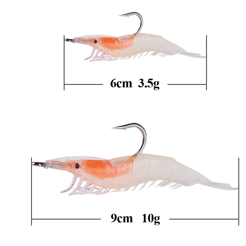 5 шт. мягкая рыболовная приманка в виде креветки 60 мм 3 г 90 10 г|soft shrimp|fishing lureleurre souple |