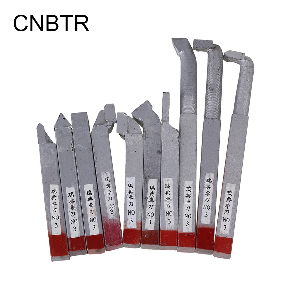 Токарный станок CNBTR 10 шт. 10x10 мм с серебристым хвостовиком токарный инструмент бит