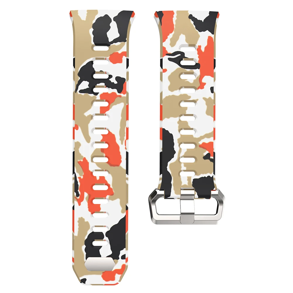 Силиконовый ремешок для спортивных часов браслет умных Fitbit регулируемый сменный