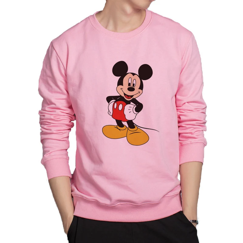 Pink Известный мультфильм звезда толстовки с Микки-Маусом дешевая распродажа бренд мультфильм Толстовка для мужчин harajuku мультфильм толстовка с Микки Маусом повседневная одежда из хлопка - Цвет: Pink