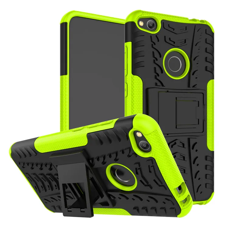 green Для huawei GR3 /P8 Lite/P9 Lite чехол противоударный TPU+ PC чехол-подставка для телефона для huawei Nova Lite/Honor 8 Lite чехол - Цвет: green
