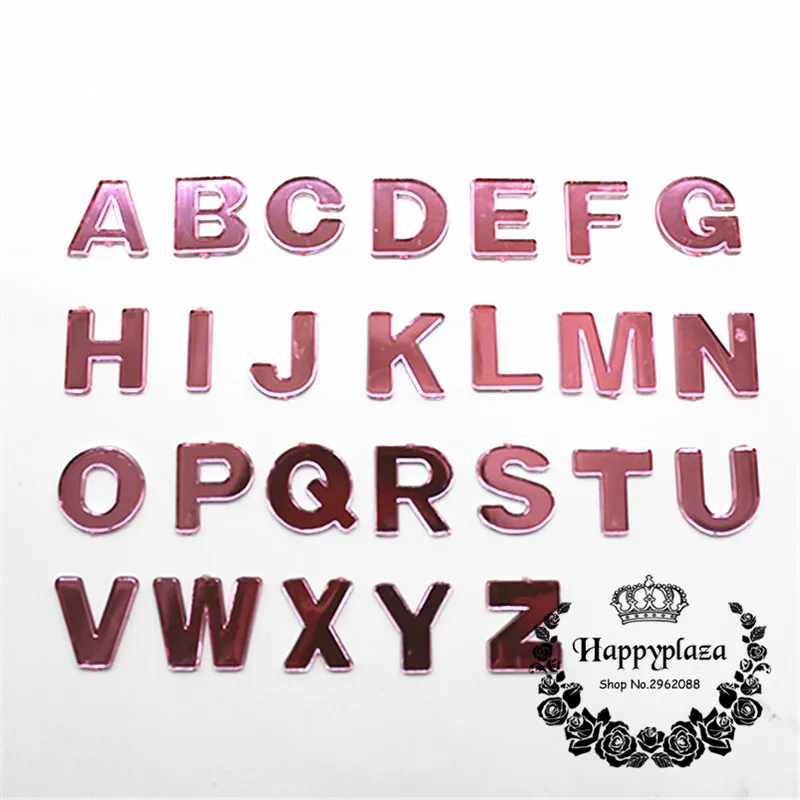 

26PCS/Set Cute Pink Acrylic A-Z Letters Charm Flatback Cabochon Embellishment Accessories DIY Craft Scrapbooking,High 2cm