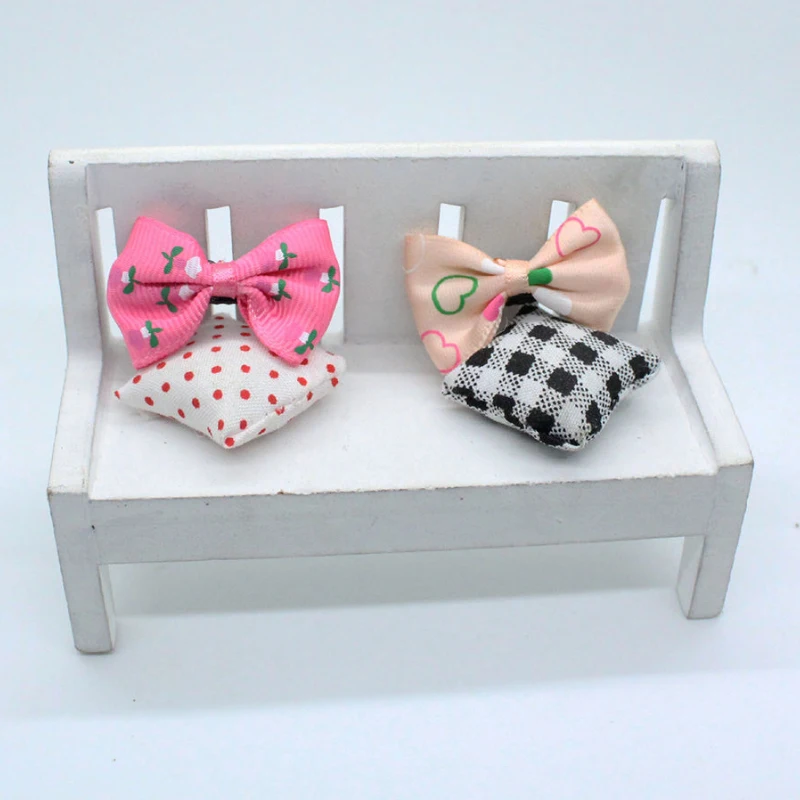 Популярная детская заколка случайного цвета милая с смешанной лентой маленькая