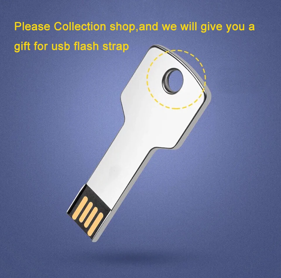 Цветной металлический usb-накопитель в форме ключа, 4 ГБ, 8 ГБ, 16 ГБ, 32 ГБ, 64 ГБ, водонепроницаемая карта памяти, флешка, реальная емкость, u-диск