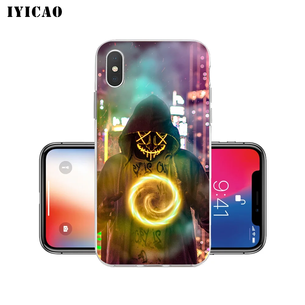 Чехол для телефона IYICAO Marshmello DJ мягкий силиконовый чехол из ТПУ iPhone X XR XS MAX 6 6s 7 8 Plus 5