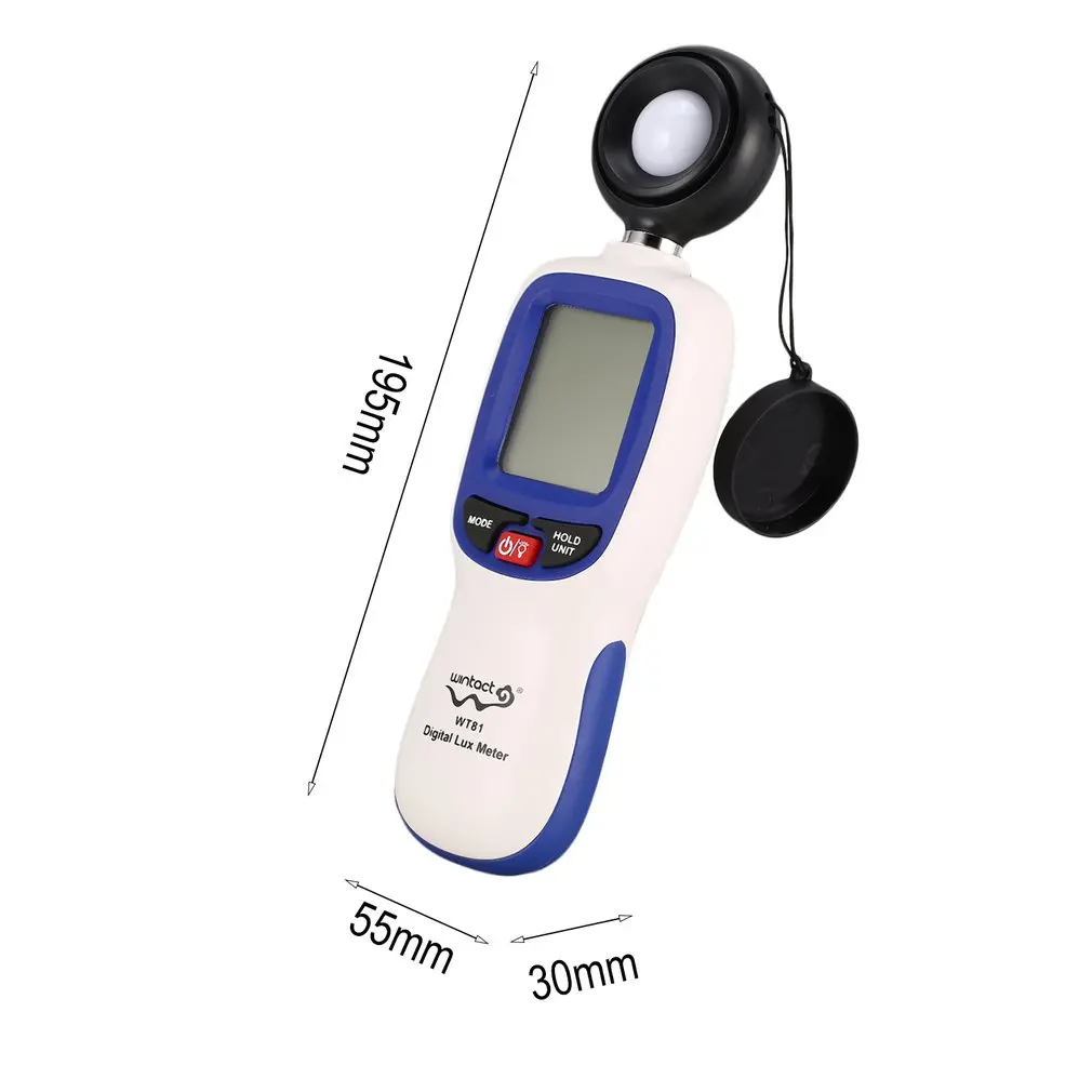 WINTACT WT81B Цифровой Люксметр Bluetooth Мини Измеритель освещенности ручной Lux тестер