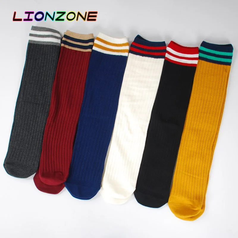 LIONZONE 3 пары японские корейские студенты взрослые хлопковые чулки с ворсом