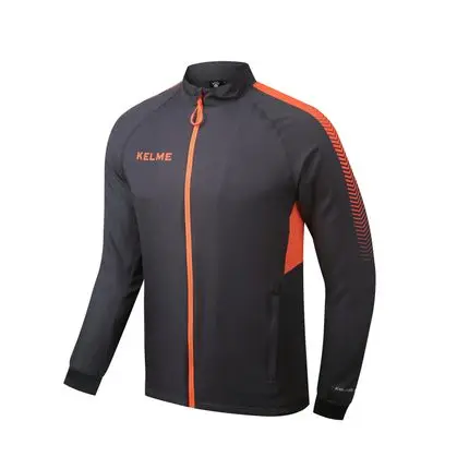 KELME тренировочная куртка для бега, мужское дышащее быстросохнущее Джерси, ветрозащитное пальто K088 - Цвет: Grey
