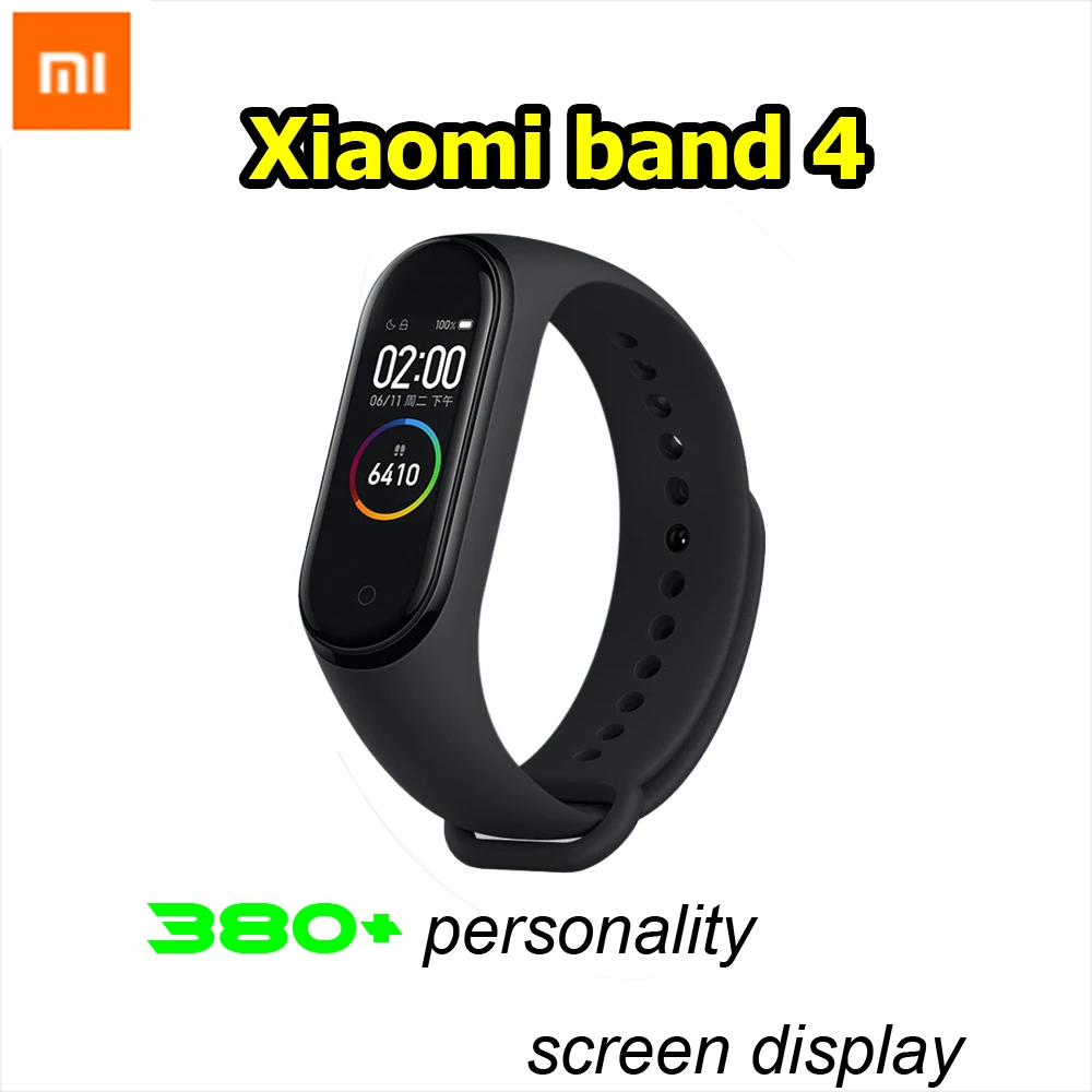 Фитнес-браслет Xiaomi Mi Band 4 Bluetooth 5 0 цветной сенсорный экран AMOLED музыка AI пульсометр |