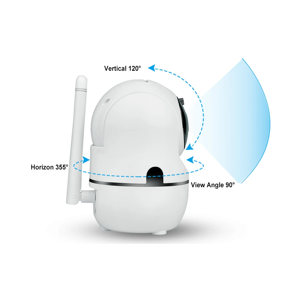 Мини камера YCC365 с автоматическим отслеживанием движения 1 МП HD 720P Wi Fi IP