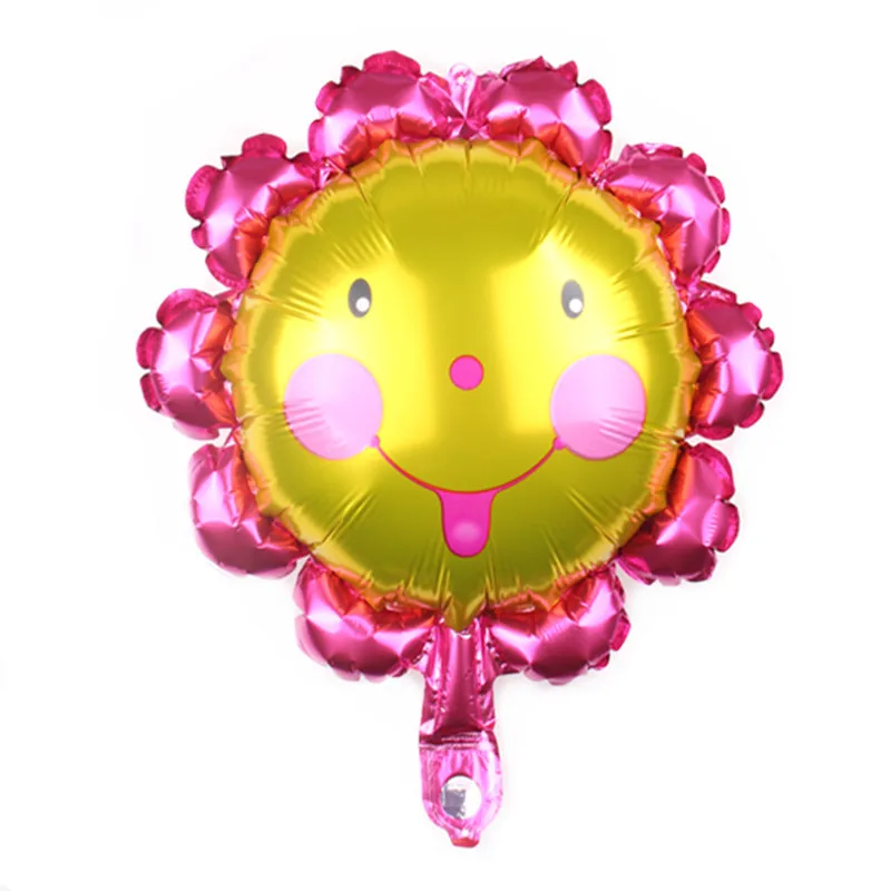 Mini Smile Sun Flower Balloons Wedding Happy Birthday Decoration Kids Glod Flowers Baloon Party DecorationS Anniversaire | Дом и сад