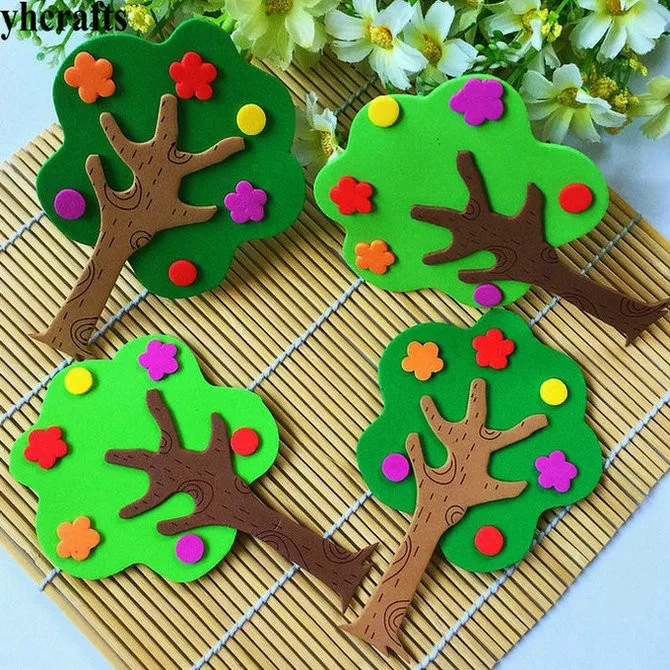 4PCS 8x11cm 12 шт./партия. Пены облако без наклеек Ранние Обучающие Развивающие игрушки "Сделай своими руками" Настенные книжная орнамент дети игрушка "сделай сам" от производителя - Цвет: 4PCS 8x11cm