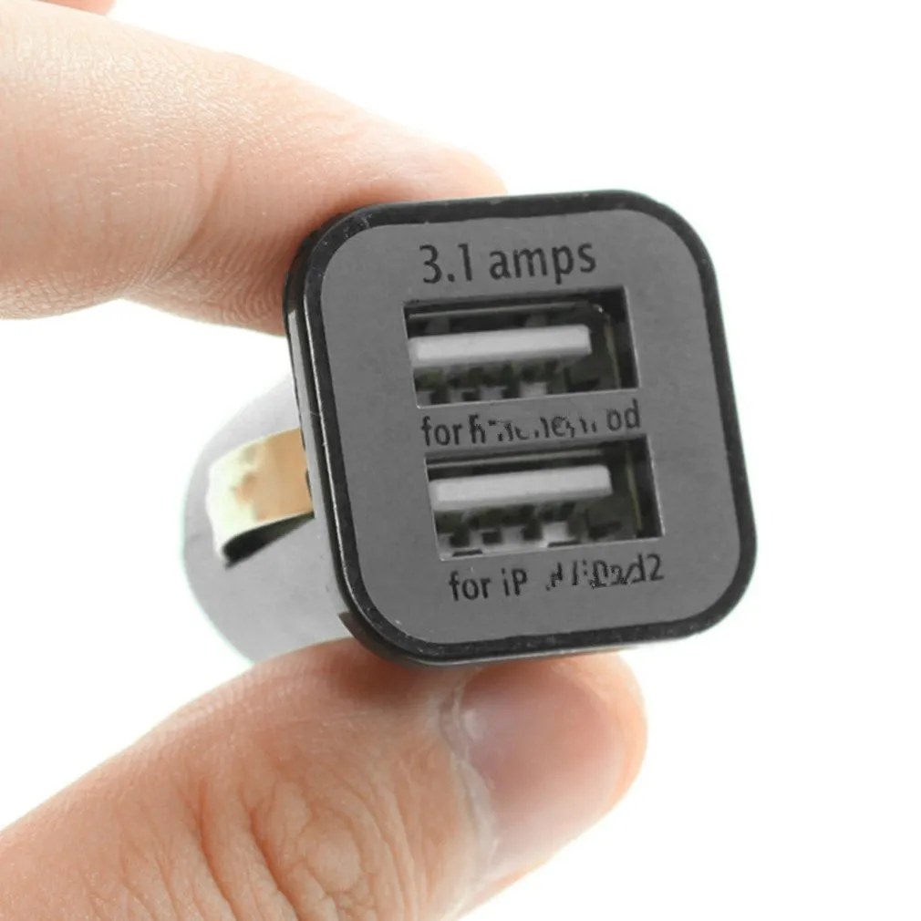 USAMS Универсальный 12V Мини Портативный 3.1A двойной Порты USB автомобилей Зарядное