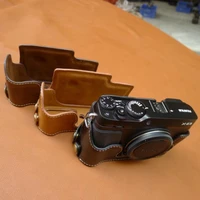 camera video bag body half protection pu hard grip case for fujifilm fuji x e3 xe3 digital camera