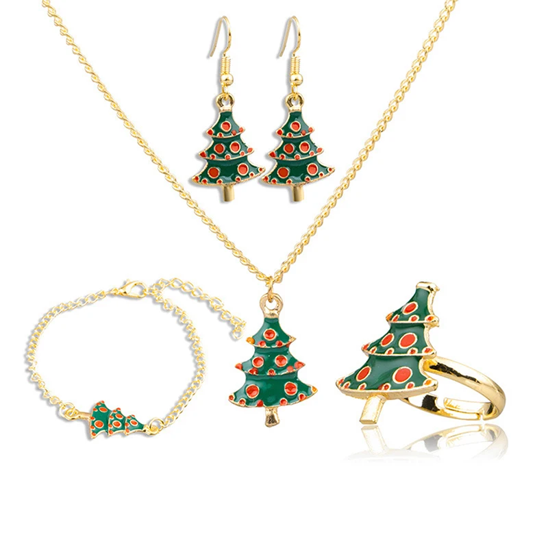 Творческий Рождественская елка Длинные висячие серьги со стразами Jewelry Цепочки и