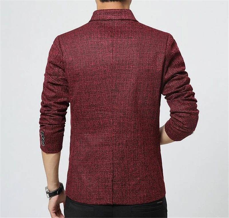 Новые 2016 Моды для Мужчин Пиджак Пиджаки Отложным Воротником Случайные Мужские