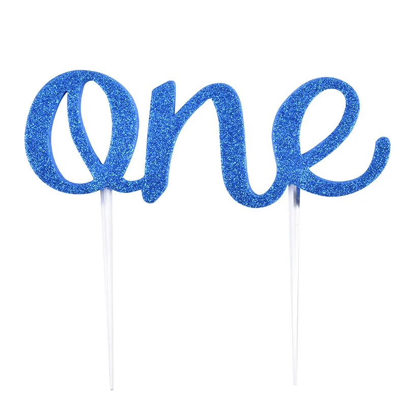 1pc cupcake topper Голубой мальчик 1-й воздушные шары с днем рождения набор номер 1 Воздушные шары Дети ребенок душ Девочка День Рождения Декор воздушные шары - Цвет: 1pc cupcake topper