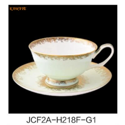 H218F-G1 1 Набор, короткая кофейная чашка из костяного фарфора, керамическая чайная чашка, блюдце, набор ложек, 200 мл, лаконичная Современная фарфоровая чайная чашка 6ZDZ472 - Цвет: H218F-G1