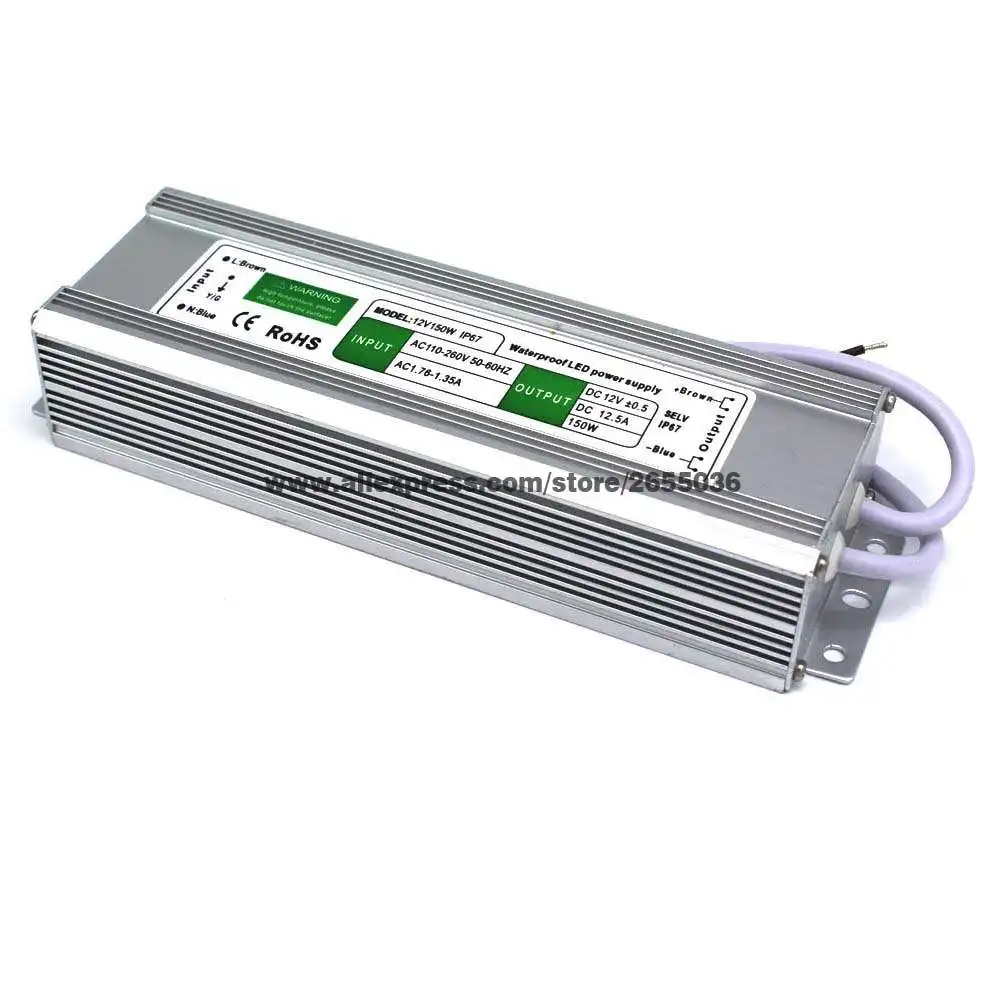 Трансформатор напряжения яркий в 12 постоянного тока водонепроницаемый IP67