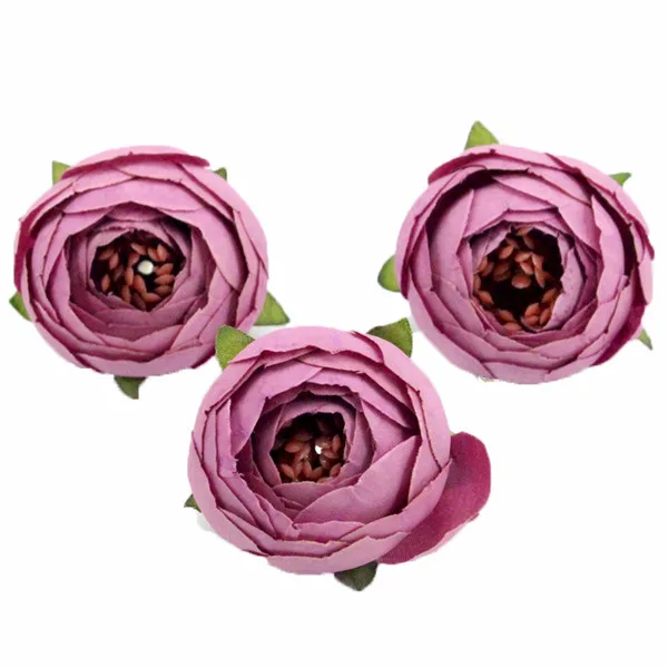 Lucia crafts, 5 шт./лот, диаметр 3,5 см, искусственный цветок камелии, ручная работа, для дома, декоративные, свадебные, искусственные цветы A1004 - Цвет: 5 Rose red